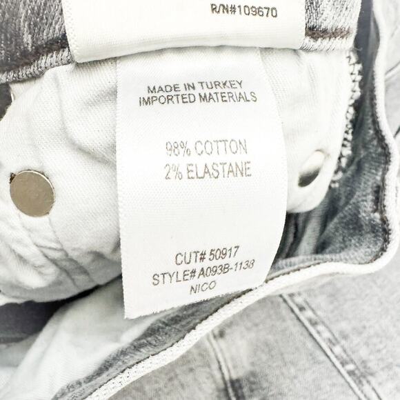 AGOLDE Nico Gray Wash Button Fly High Rise Denim Jeans A093B-1138 Size 25 - Picture 8 of 9